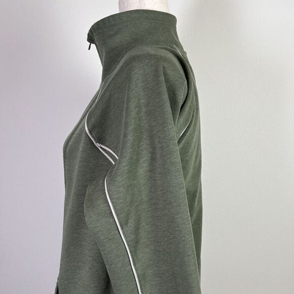 Title Nine Fleece Zip Up Jacket Women's Small Green Soft Olive Athletic Running - Picture 5 of 15
